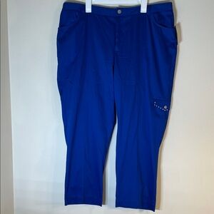Catherines Blue Cargo Pants. 22W. NWT.